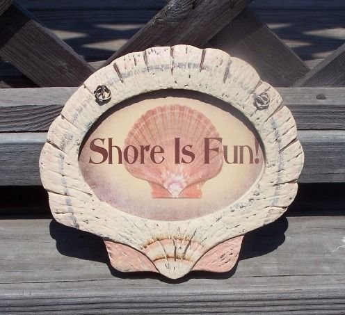 SHORE IS FUN Tropical Tiki Beach Bar Sign