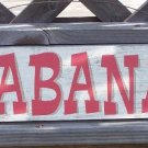 Cabana Directional Arrow Tropical Beach Bar Sign