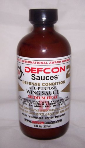 DEFCON 2 Defense Hot Wing Sauce Medium Heat 8oz
