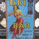 Tiki Bar Happy Hour Tropical Beach Bar Sign
