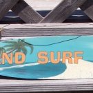Sand Surf Sun Tropical Beach Bar Surfboard Metal Sign