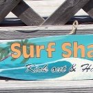 SURF SHACK Tropical Beach Bar Surfboard Sign