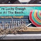 If Your Lucky Enough To Be At Beach Tropical Bar Sign