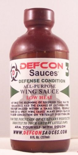 DEFCON 3 Defense Hot Wing Sauce Low Heat 8oz