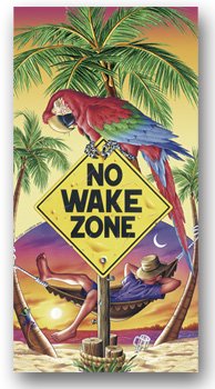 No Wake Zone Tropical Beach Towel