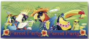 Parrot Party Tropical Beach Towel