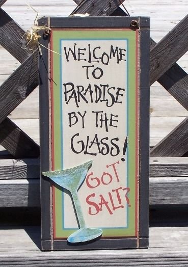 GOT SALT Welcome to Paradise Tropical Beach Bar Sign