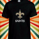 New Orleans Saints Football Team Logo Unisex T-Shirt L31 Men Black White Tshirt