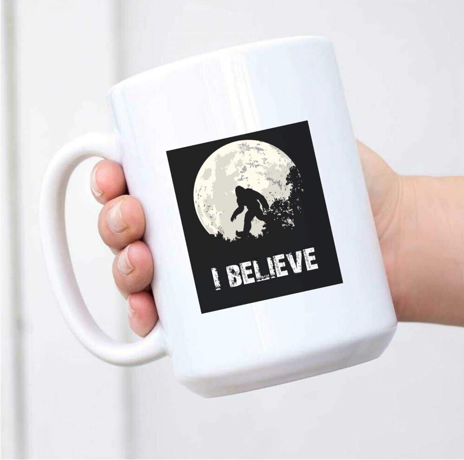 Bigfoot white night full moon New Ceramic White Mug L31 Coffee Mug Tea Mug