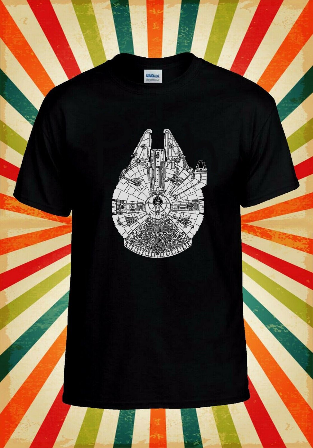 Millennium Falcon Star Wars Unisex T-Shirt L31 Men Black White Tshirt