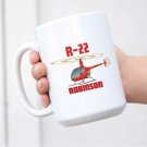 Robinson R22 Helicopter Ceramic White Mug L31 Coffee Mug Tea Mug