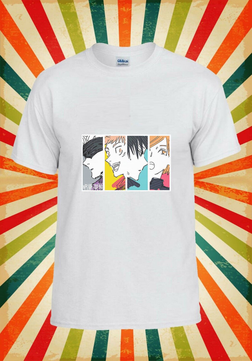 Jujutsu Kaisen Gojo Itadori Kugisaki Unisex T-Shirt L31 Men Black White Tshirt
