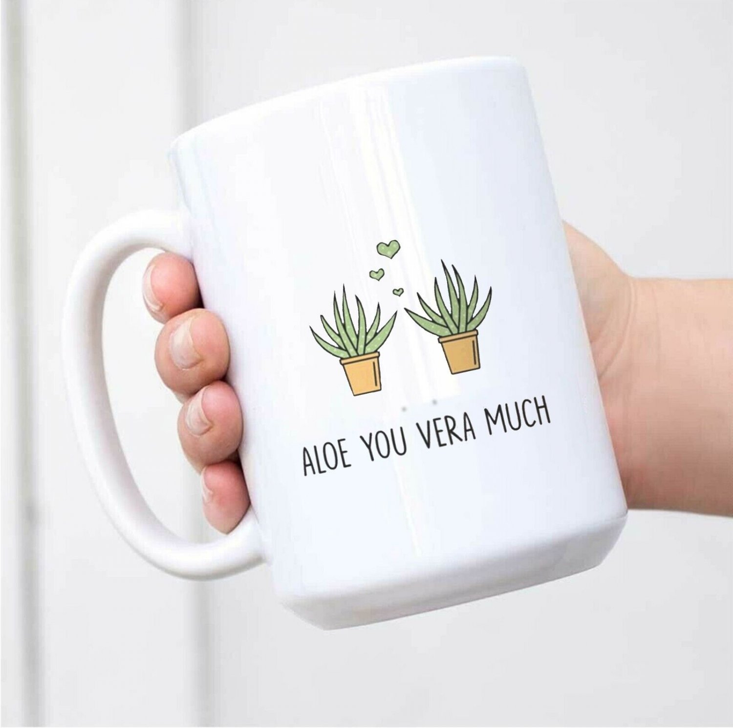 Plant Lady Mug Aloe You Vera Much Ceramic White Mug L31 Coffee Mug Tea Mug