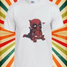 Deadpool Spider-man Super Hero Cartoon Unisex T-Shirt L31 Men Black White Tshirt