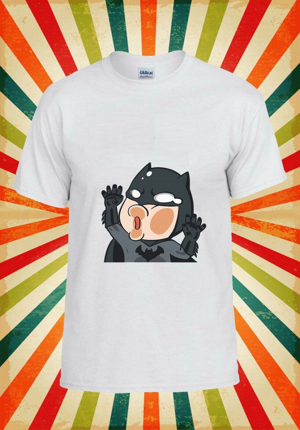 Super Bat Man Cute Super Hero Unisex T-Shirt L31 Men Black White Tshirt