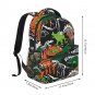 Dinosaur School Backpack schoolbag dino Bookbag for teens boys girls kids  small daypack
