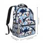 shark School Backpack schoolbag dino Bookbag for teens boys girls kids  small daypack