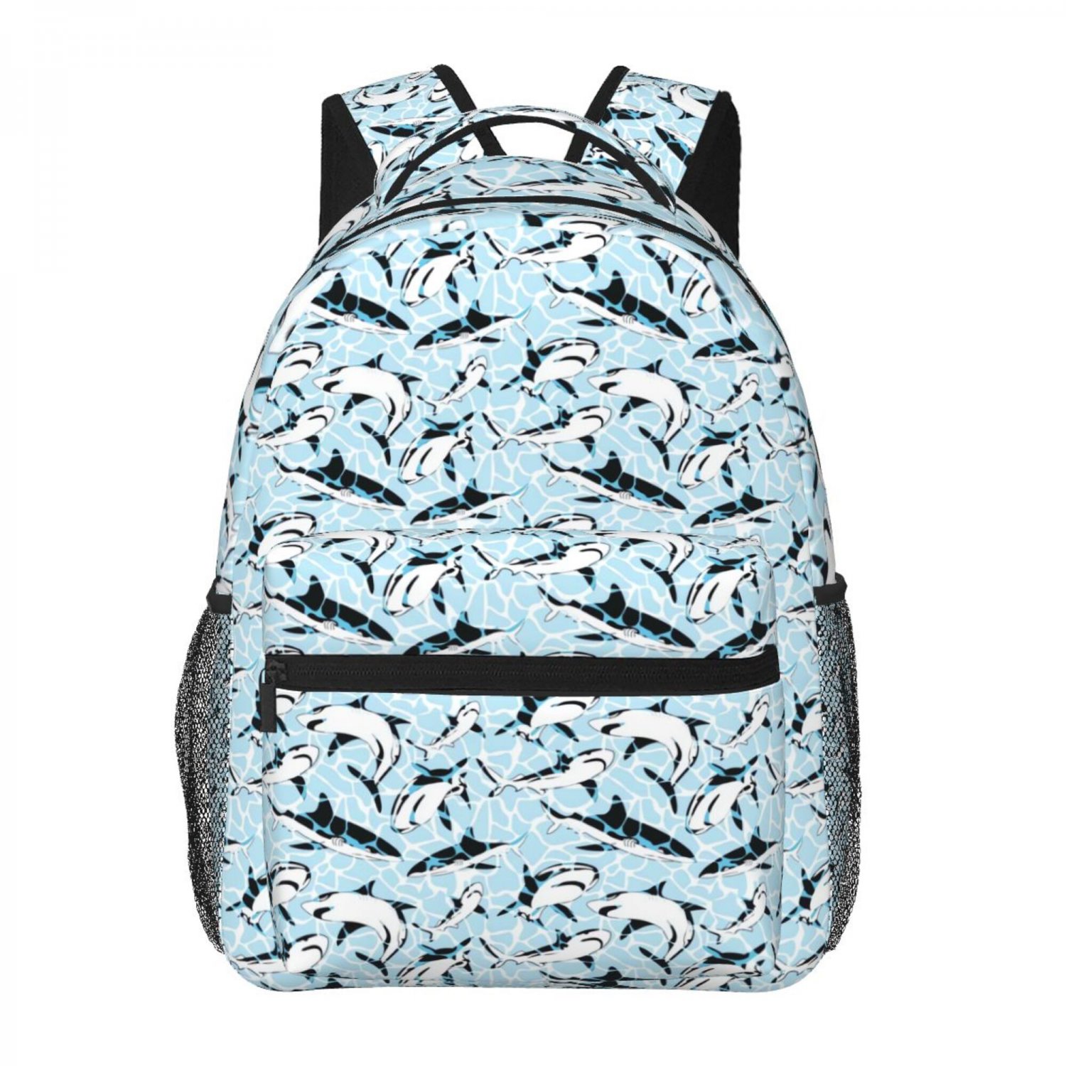 shark School Backpack schoolbag dino Bookbag for teens boys girls kids  small daypack