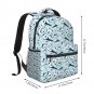 shark School Backpack schoolbag dino Bookbag for teens boys girls kids  small daypack