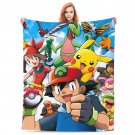 Anime Pokemon  Thick fleece blanket 50X60 inch for kids boys girls
