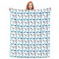 cartoon  shark Thick fleece blanket  50X60 inch for kids boys girls