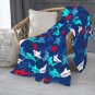 cartoon  shark Thick fleece blanket  50X60 inch for kids boys girls