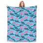 cartoon shark Thick fleece blanket 50X60 inch for kids boys girls