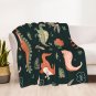 Anime cartoon Dinosaur dino Thick fleece blanket 50X60 inch for kids boys girls