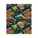 Anime cartoon  Dinosaur dino Thick fleece blanket  50X60 inch for kids boys girls