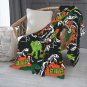 Anime cartoon  Dinosaur dino Thick fleece blanket  50X60 inch for kids boys girls