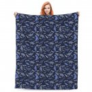 Anime cartoon  Dinosaur dino Thick fleece blanket  50X60 inch for kids boys girls