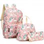 16'' inch Unicorn School Backpack with lunch box pencil case for girls kids pink