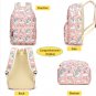 16'' inch Unicorn School Backpack with lunch box pencil case for girls kids pink