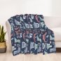 Anime cartoon Dinosaur dino Thick fleece blanket 50X60 inch for kids boys girls