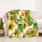 Sunflower flower Thick fleece throw blanket 50X60 inch for kids boys girls