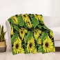 Sunflower flower Thick fleece throw blanket 50X60 inch for kids boys girls