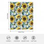 Decorative Sunflower flower Thick fleece throw blanket  50X60  for kids couch sofa