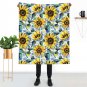 Decorative Sunflower flower Thick fleece throw blanket  50X60  for kids couch sofa
