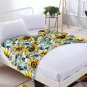 Decorative Sunflower flower Thick fleece throw blanket  50X60  for kids couch sofa