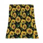 Decorative Sunflower flower Thick fleece throw blanket 50X60 for kids couch sofa