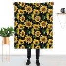 Decorative Sunflower flower Thick fleece throw blanket  50X60  for kids couch sofa