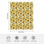 Decorative Sunflower flower Thick fleece throw blanket 50X60 for kids couch sofa