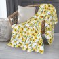 Decorative Sunflower flower Thick fleece throw blanket  50X60  for kids couch sofa