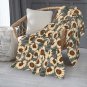 Decorative Sunflower flower Thick fleece throw blanket  50X60  for kids couch sofa