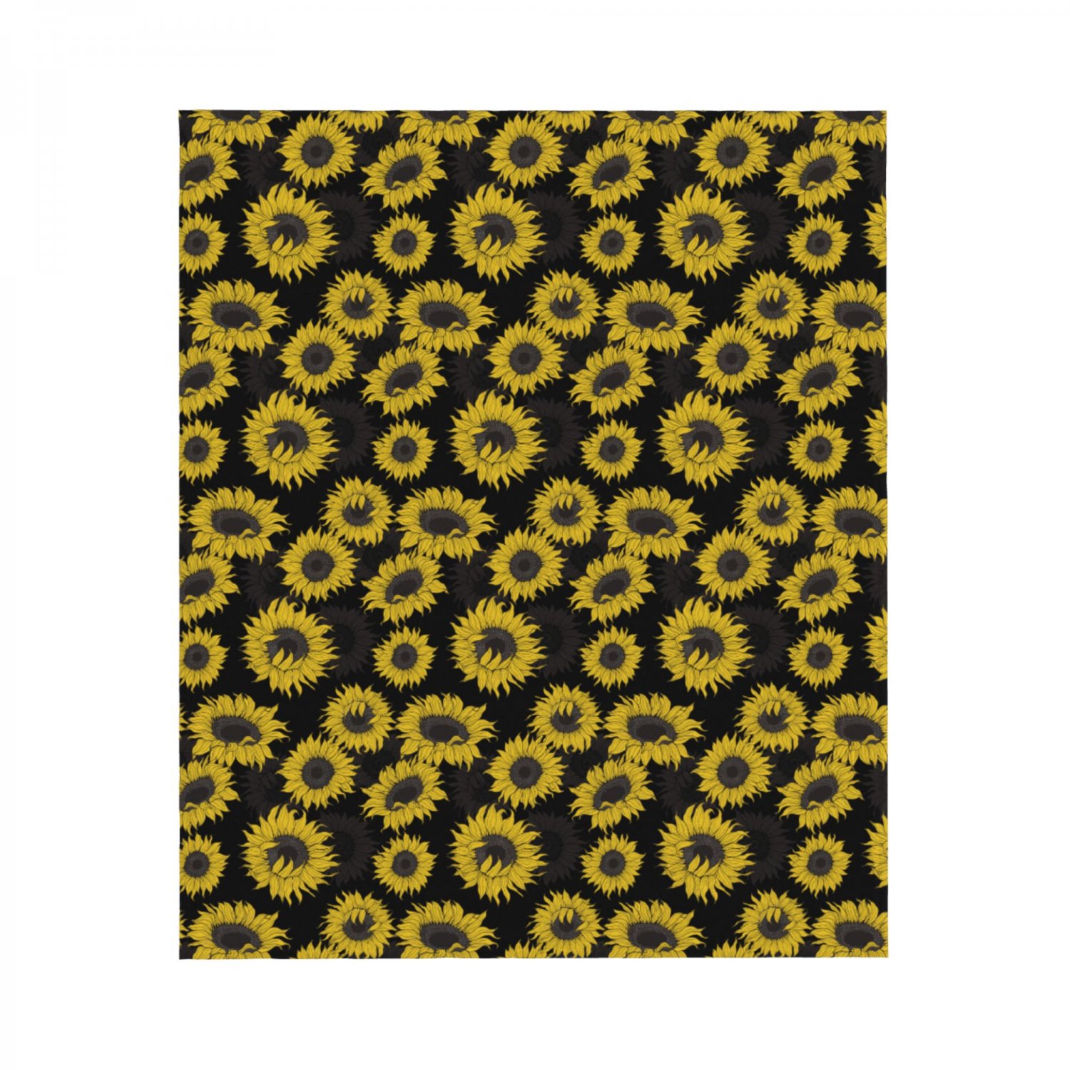 Decorative Sunflower flower Thick fleece throw blanket  50X60  for kids couch sofa