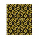 Decorative Sunflower flower Thick fleece throw blanket  50X60  for kids couch sofa