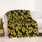 Decorative Sunflower flower Thick fleece throw blanket  50X60  for kids couch sofa