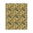 Decorative Sunflower flower Thick fleece throw blanket  50X60  for kids couch sofa