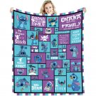 anime Stitch fleece throw blanket  50X60  for kids boys girls