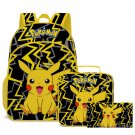 pokemon School Backpack schoolbag with lunch box  for  boys girls kids